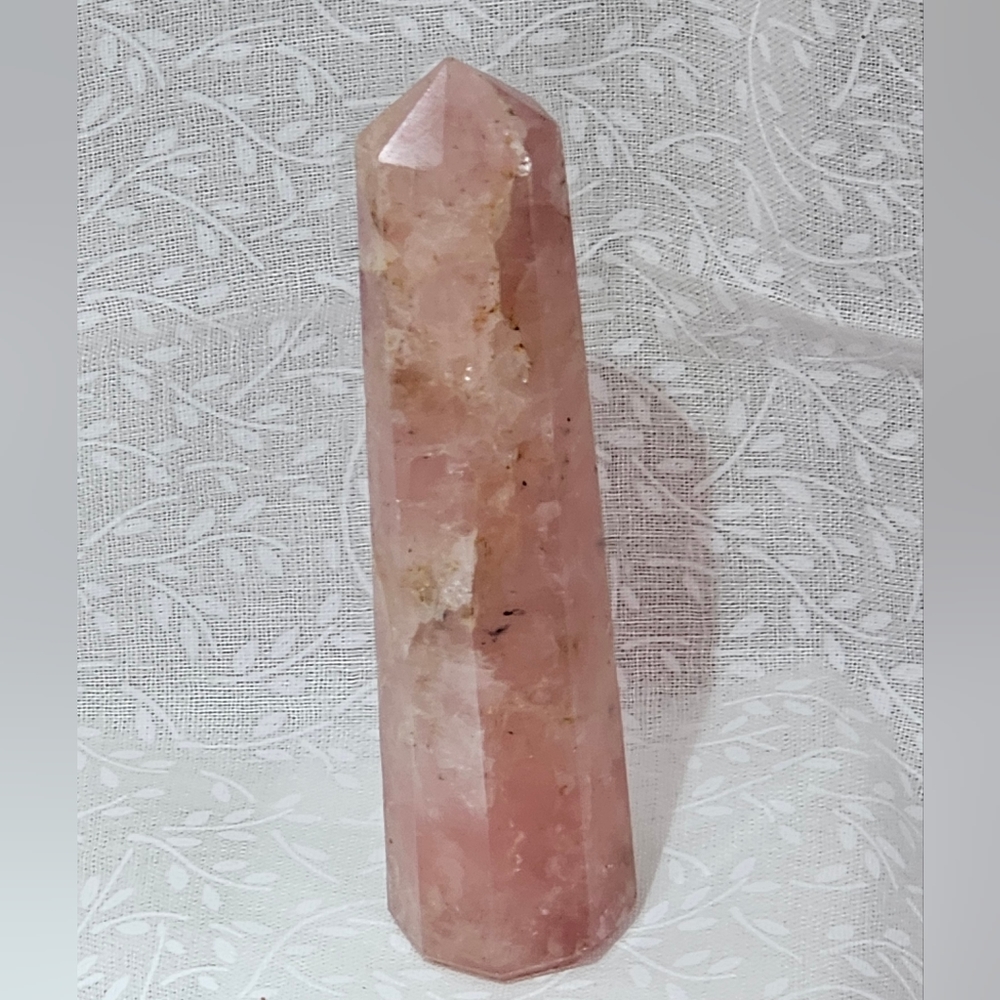 Rose Quartz Crystal Tower
